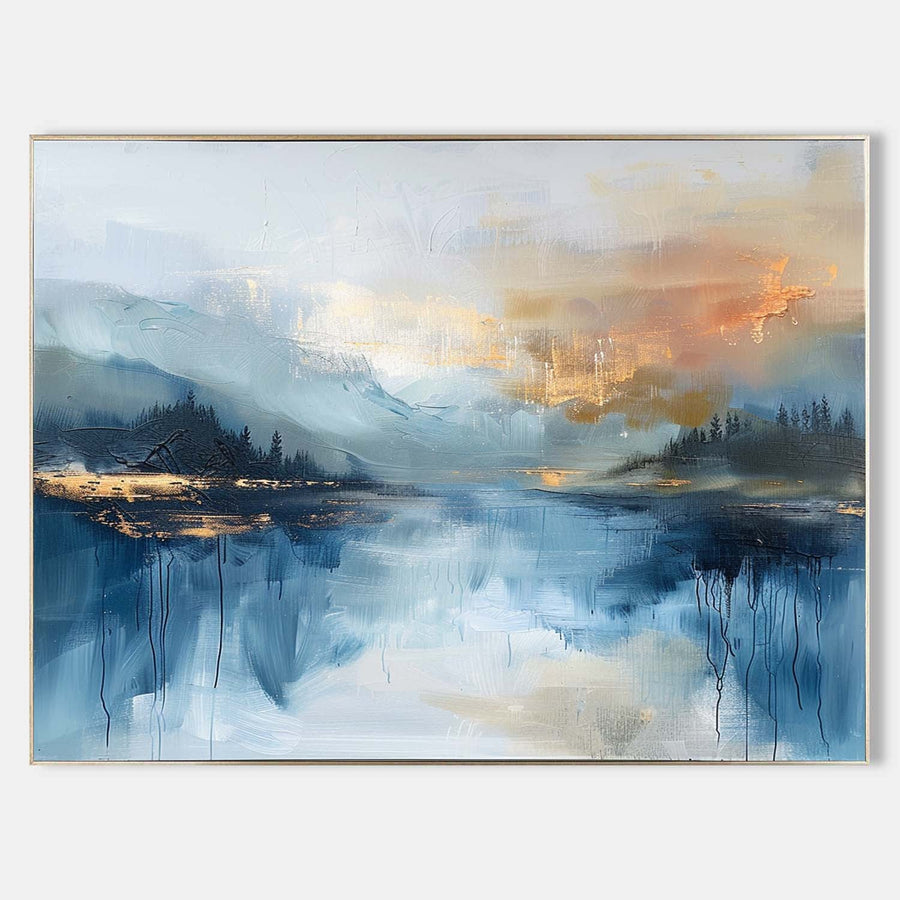 Misty Lake at Golden Dawn