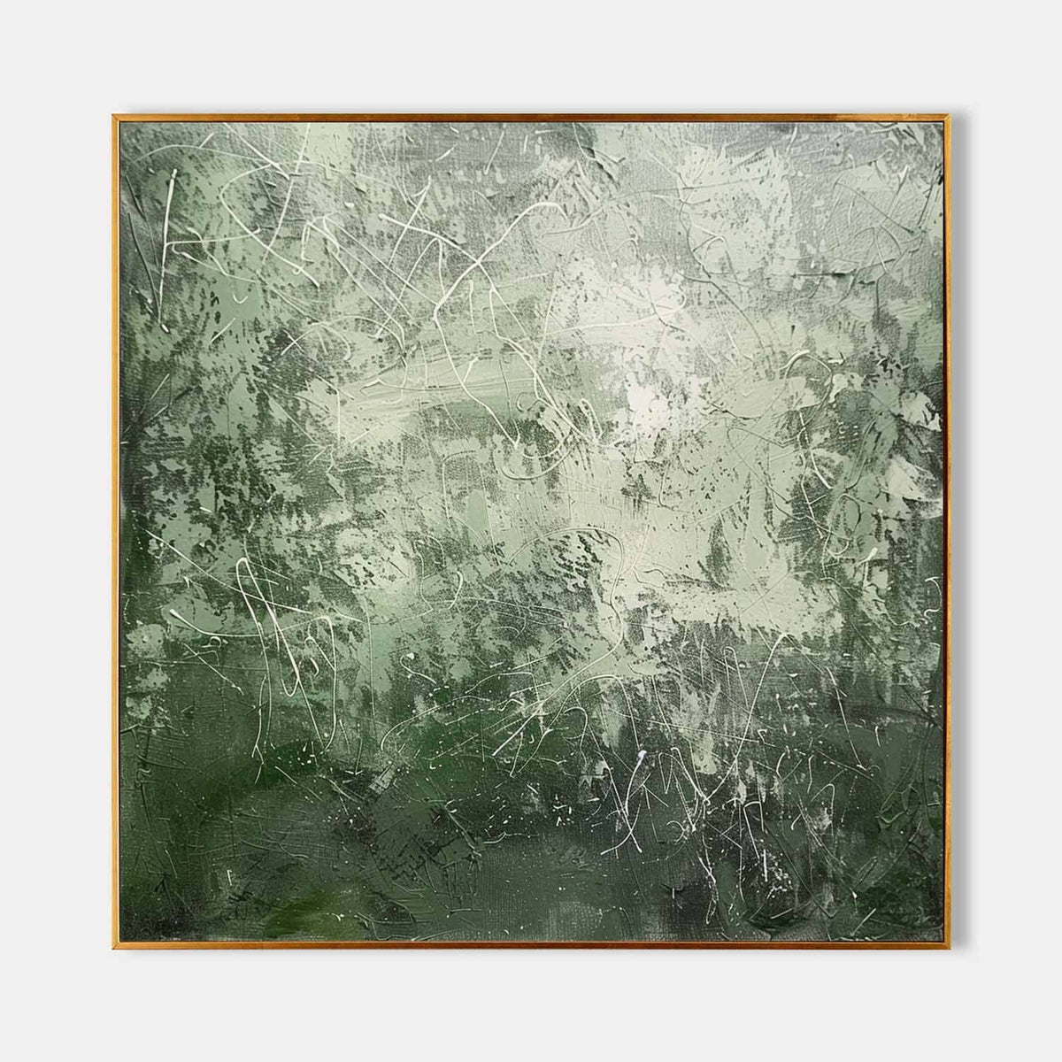 Misty Sage Forest Abstract