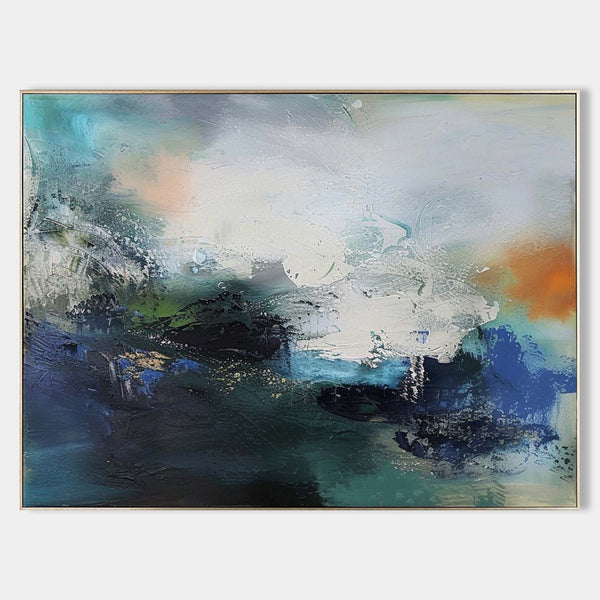 Misty Teal Tide with Ember Glow