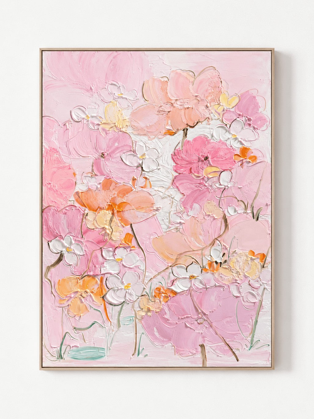 Modern 3D Textured Floral Wall Art