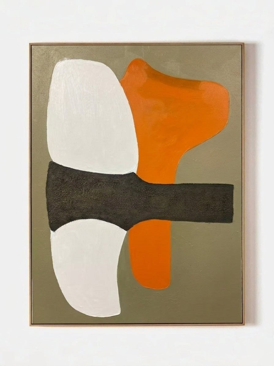 Modern Abstract Organic Shapes Canvas Wall Art