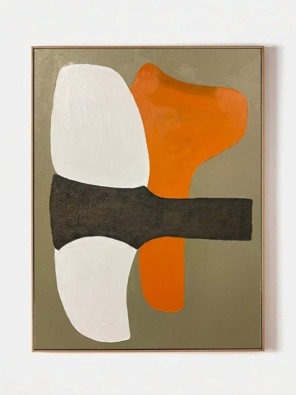 Modern Abstract Organic Shapes Canvas Wall Art