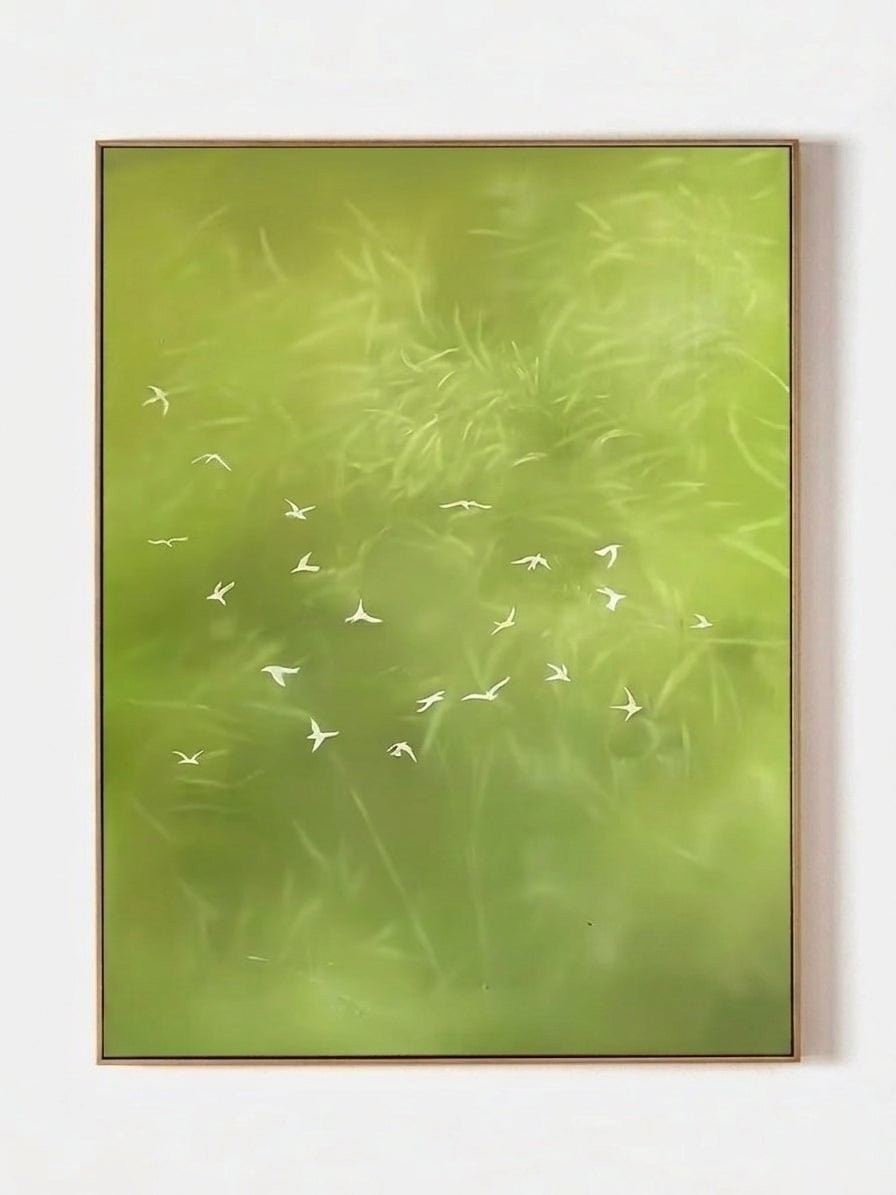Modern Abstract Sage Green Canvas Art