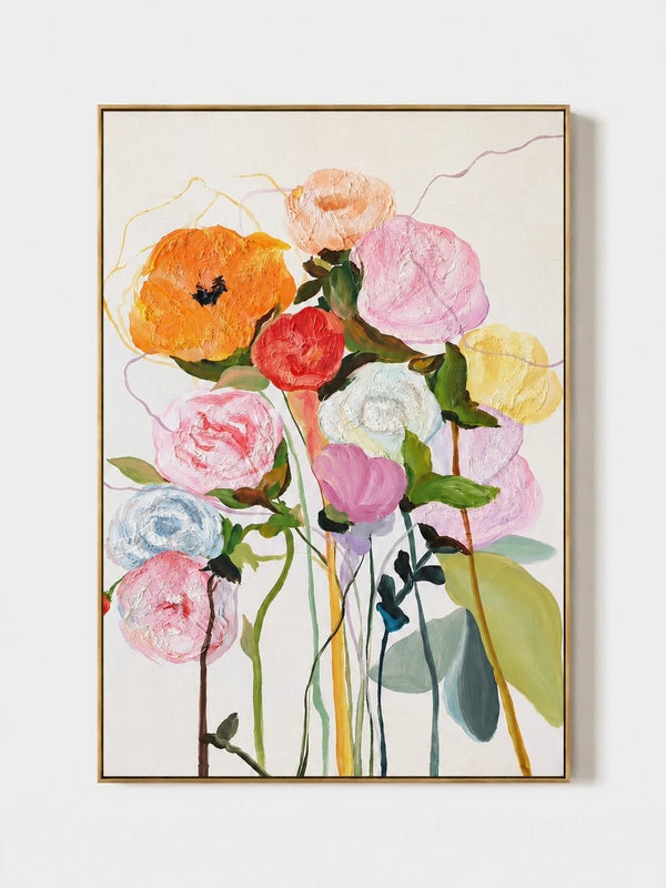 Modern Abstract Textured Floral Wall Art