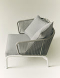 Modern Aluminum & Rope Outdoor Lounge Set - Alternate Angle