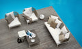 Modern Aluminum & Rope Outdoor Lounge Set - Side View