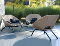 Modern Aluminum & Synthetic Rattan Lounge Set - Detail View