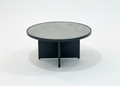 Round aluminium outdoor coffee table 70cm diameter black finish