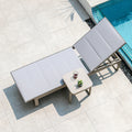 Modern Aluminum Sun Lounger - Side View