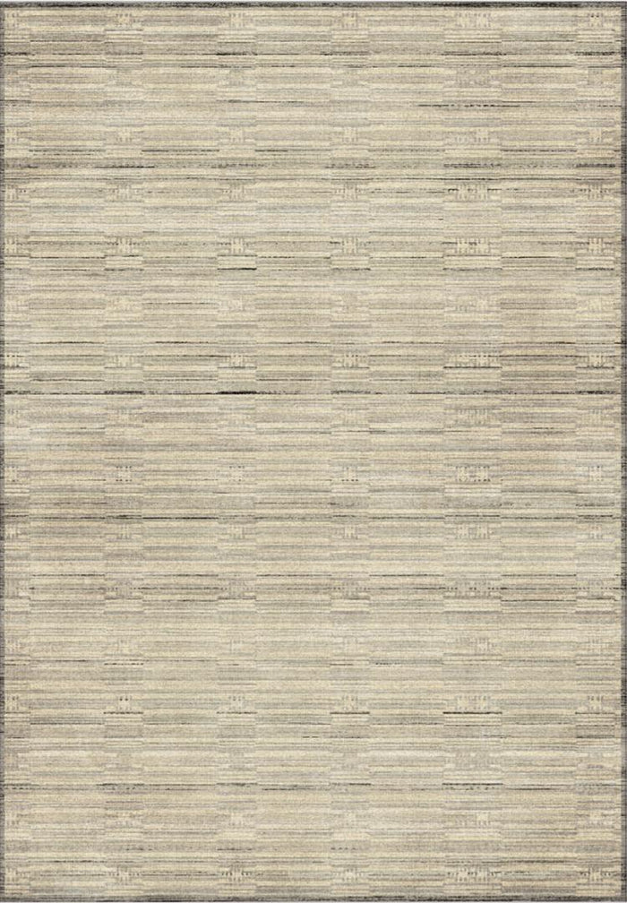 Modern Beige Linear Area Rug - Main View