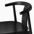 Modern Black Curved Back Dining Chair - Lifestyle Setting