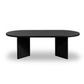 Modern Black Oval Coffee Table - Detail View