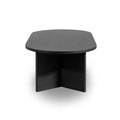 Modern Black Oval Coffee Table - Lifestyle Setting