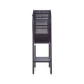 Modern Black Round Cane Cabinet - Alternate Angle