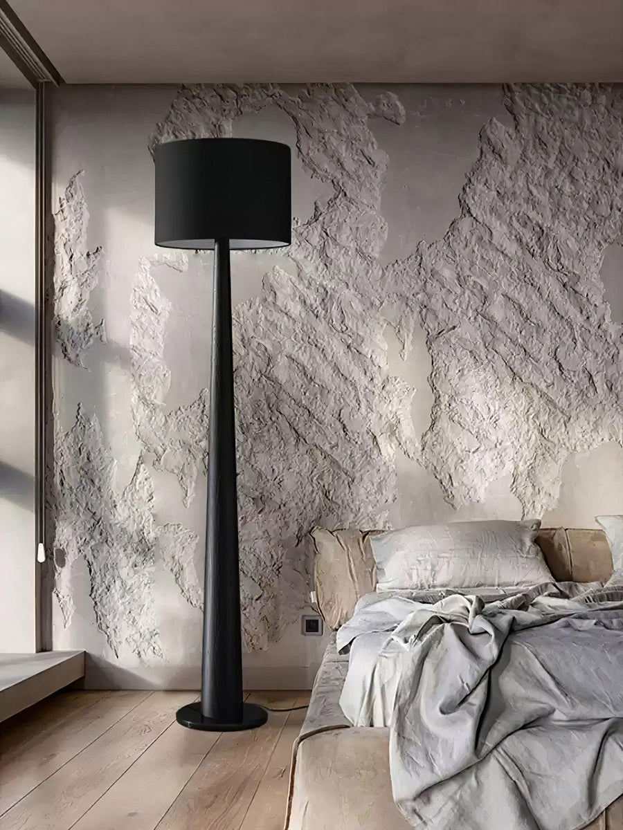 Modern Black Tapered Floor Lamp - Main View