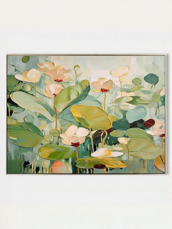Modern Botanical Lotus Canvas Wall Art