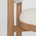 Modern Bouclé Donut Back Counter Stool - Close-up Detail
