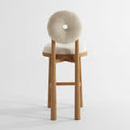 Modern Bouclé Donut Back Counter Stool - Detail View