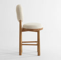 Modern Bouclé Donut Back Counter Stool - Lifestyle Setting