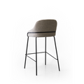 Modern Bouclé Upholstered Counter Stool - Detail View