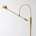 Modern Brass Counterweight Floor Lamp - Detail View