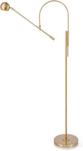 Modern Brass Counterweight Floor Lamp - Lifestyle Setting