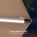 Modern Cantilever Patio Umbrella with Integrated LED Lighting - Close-up Detail