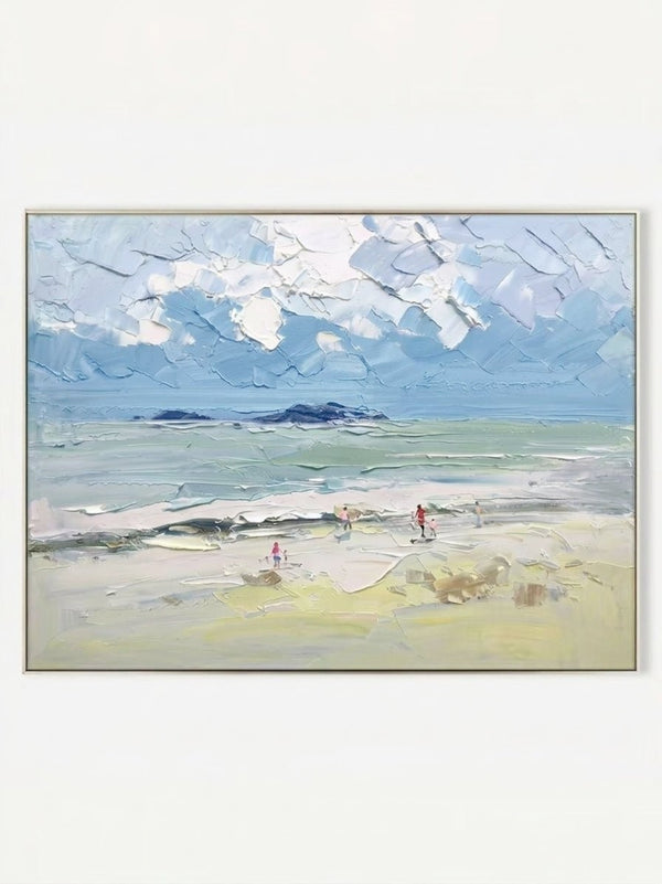 Modern Coastal Beach Landscape Wall Art