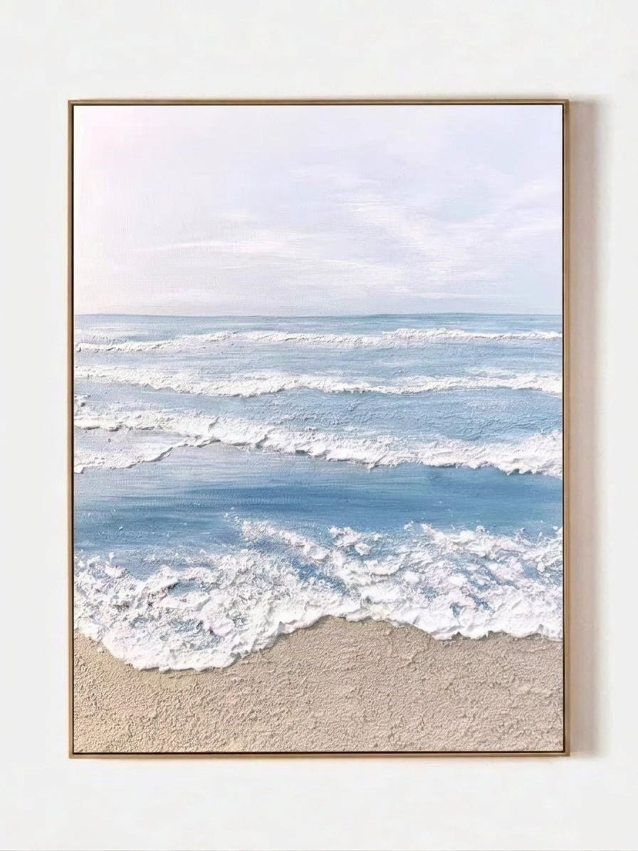 Modern Coastal Ocean Wave Wall Art