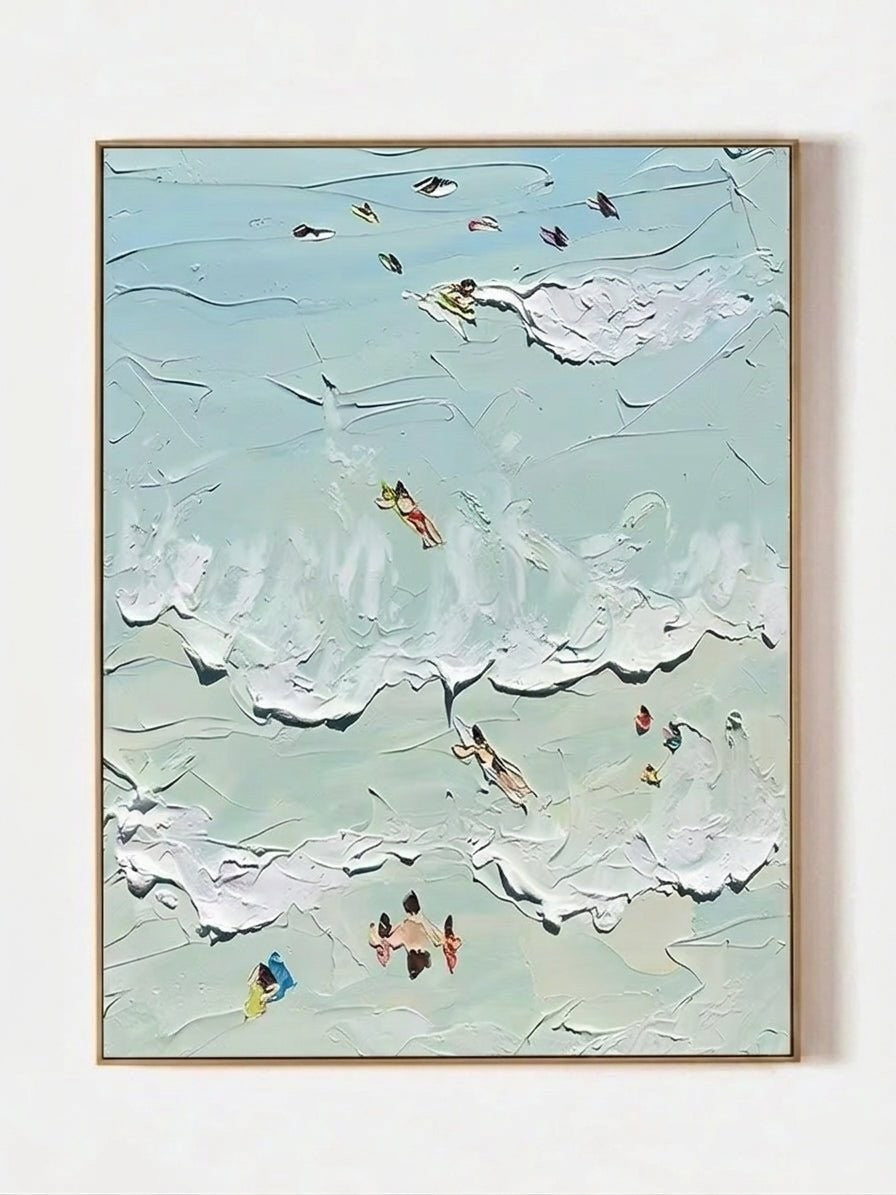 Modern Coastal Surf Wave Wall Art