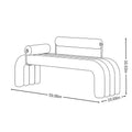 Modern Cream Style Light Luxury Bench - Side View