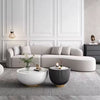 Modern Curved White Bouclé Sectional Sofa