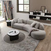 Modern Curved White Bouclé Sectional Sofa – Sculptural Japandi-Style Comfort
