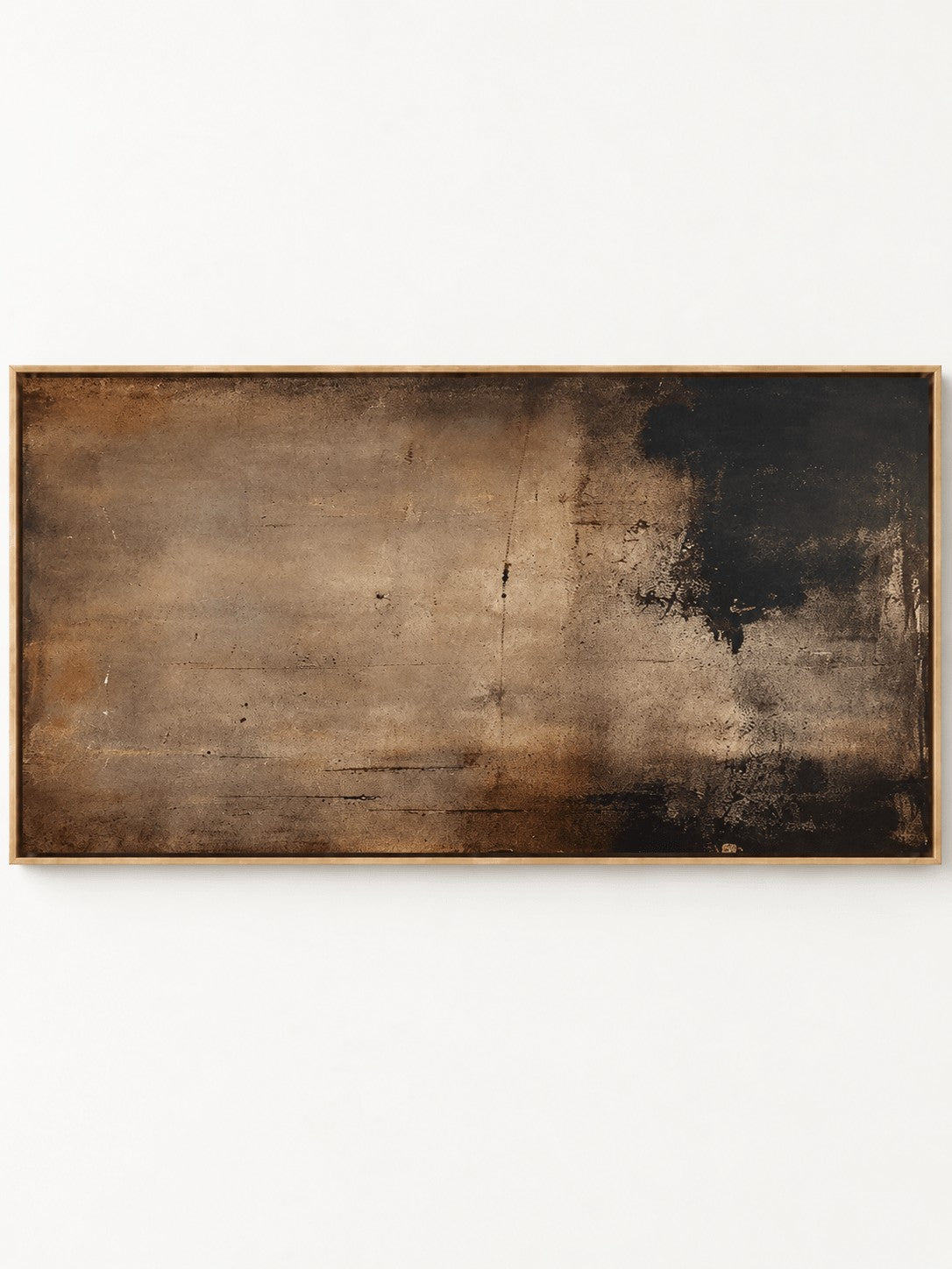 Modern Earth Tone Weathered Abstract Painting