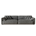 Gray sofa on a beige background