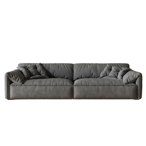 Gray sofa on a beige background