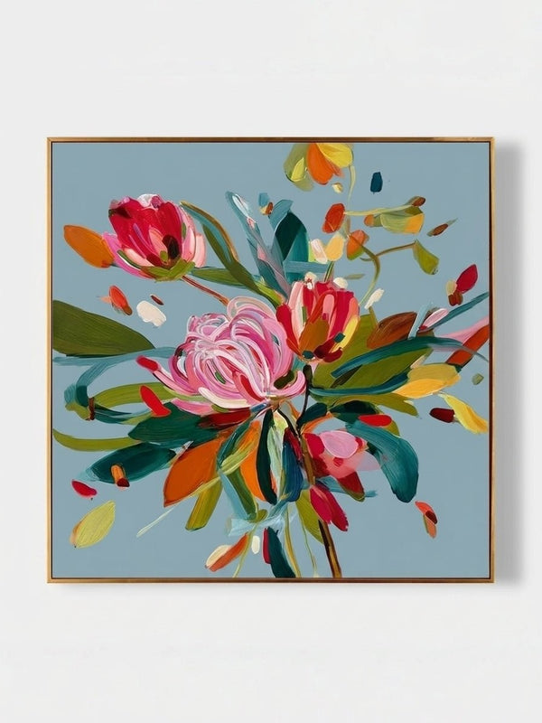 Modern Expressionist Floral Canvas Art