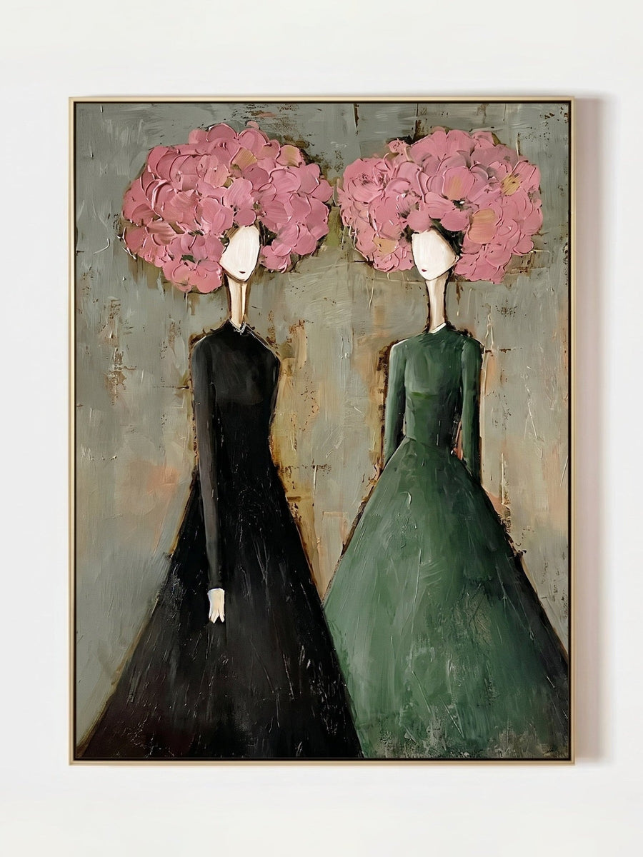 Modern Fashion Floral Portrait Wall Art