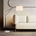 Modern Geometric Arc Floor Lamp - Side View