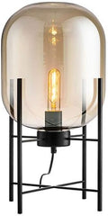 Modern Glass Dome Table Lamp - Side View