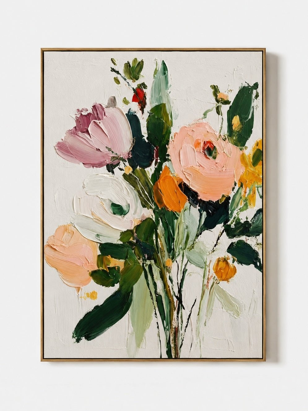 Modern Impasto Floral Bouquet Wall Art