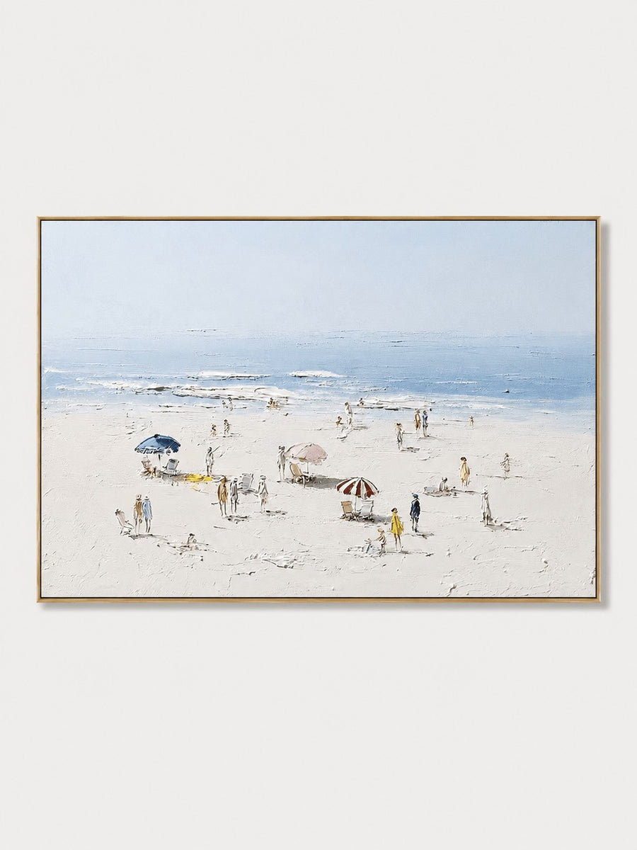 Modern Impressionist Beach Wall Art, Summer Shore