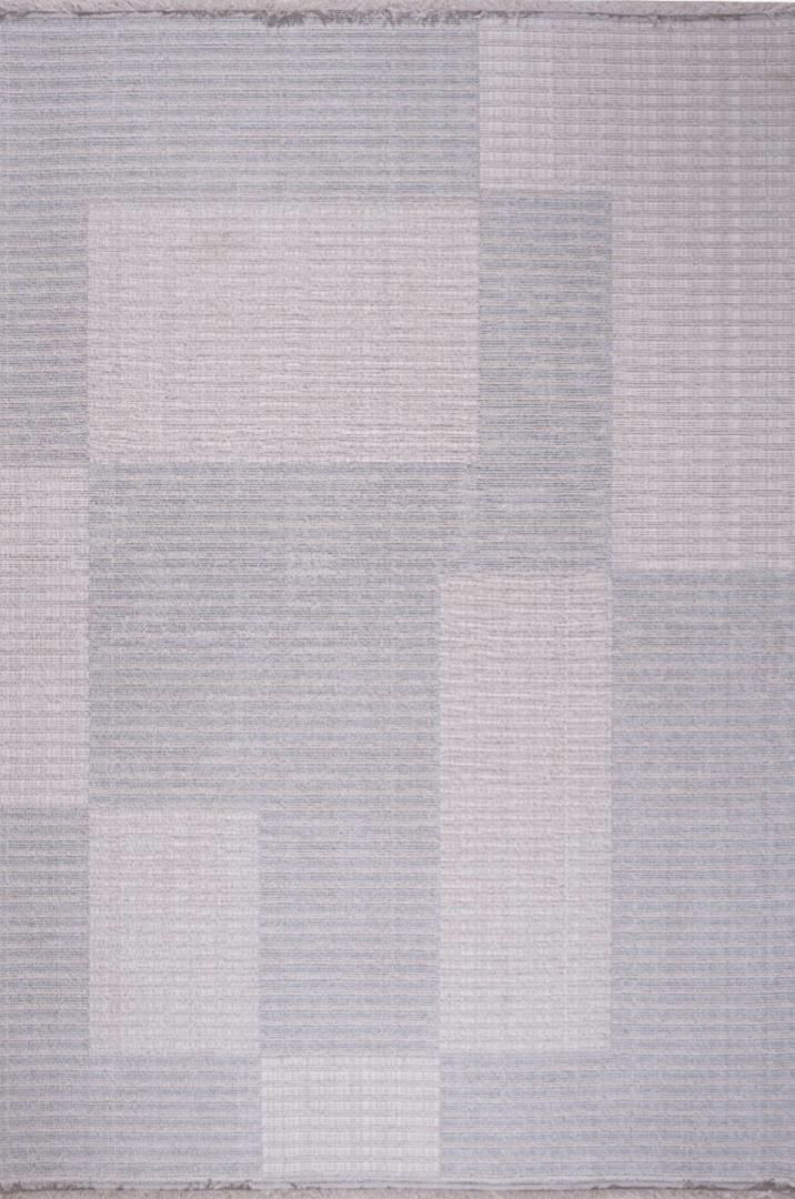 Modern Minimalist Gray Block Area Rug - Main View