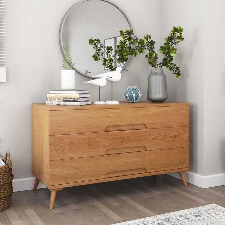 Modern Minimalist Wood Dresser - Main View