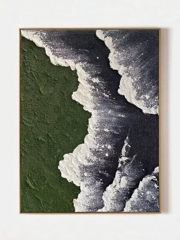 Modern Organic 3D Textured Beach Canvas Wall Art