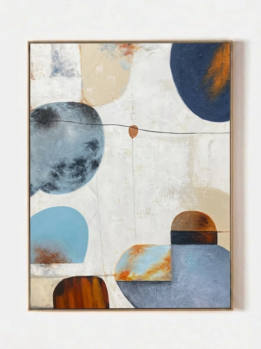Modern Organic Abstract Geometric Canvas Art