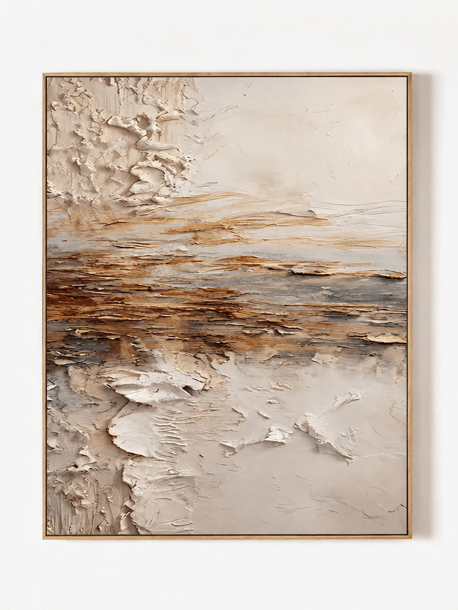 Modern Organic Textured Abstract Landscape Painting