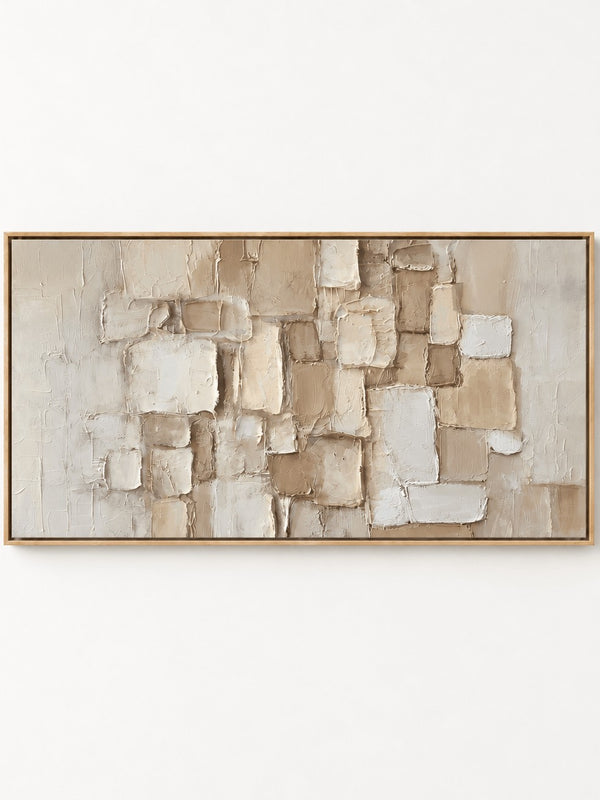Modern Organic Textured Mosaic Abstract Painting