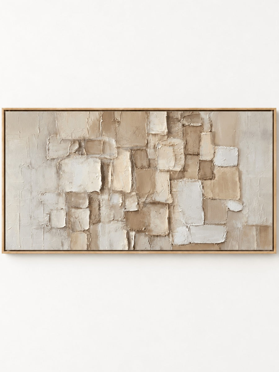 Modern Organic Textured Mosaic Abstract Painting