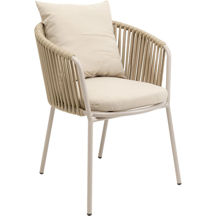 Modern Outdoor Aluminum & Olefin Dining Chair - Main View